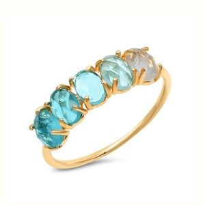 Blue stone ombré ring